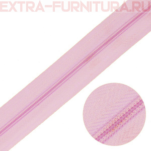 Молния рулонная спираль тип Т3, цв.134 розовый, пл.8,3 гр/м