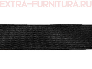 Резинка вязаная, 50мм, цв.черный (уп.-50м, 6уп./24уп.) "М"