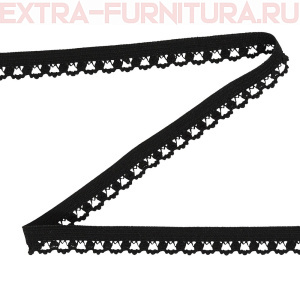 Резинка ажурная 12мм, арт.0312/5 цв.черный (уп.1000м)