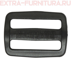 Пряжка  2-х щелевая 50 мм,цв. черный, арт.А3 (уп. 500 шт)