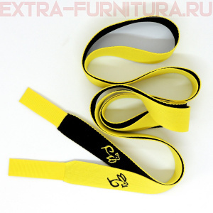 Шнурки плоские 130см, шир.19мм, Кролик, цв.желтый