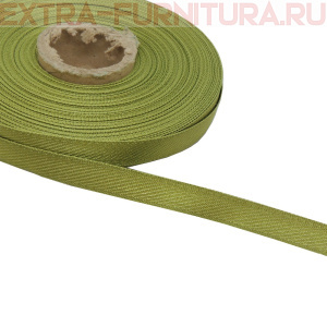 Лента вешалочная, шир.8мм, цв.олива, уп.25м