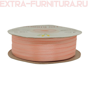 Лента атласная  3 мм  цв.034 светло-розовый рул.100м