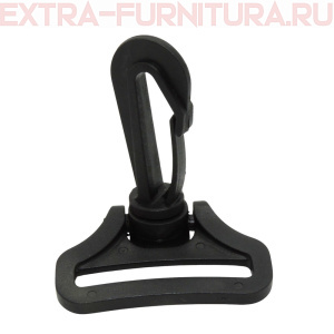 Карабин 40 (38) мм пластик, поворотный (360"), цв.черный, арт.5, уп.200 шт/кор.4000