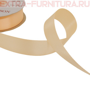 Лента атласная 24 мм цв 029 светло-персиковый рул. 27,42м