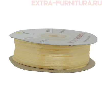 Лента атласная  3 мм  цв.009 светло-желтый рул.100м