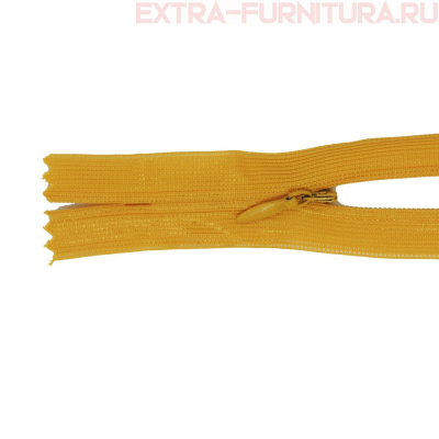 Молния потайная № 3, 50 см, цв. 123 золото п/э пл.9,3 гр/м
