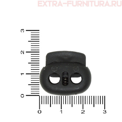 Фиксатор - овал 2 отверстия, арт.101Б, цв.черный уп. 500шт