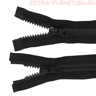 Молния Трактор Т5 2 замка, дл.75 см, цв.черный, усил. звено (кл.А)