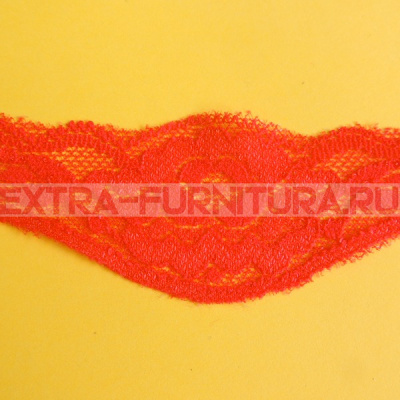 Кружево-стрейч TBY-6641 шир.37мм цв. 03 красный  уп.18,3м