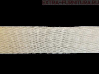 Резинка вязаная, 50мм (+/-3мм), цв.белый (уп.-40м, 6уп./24уп.) Стандарт