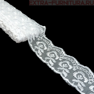 Кружево ш 3,5 см, цв. белый (10 ярдов)