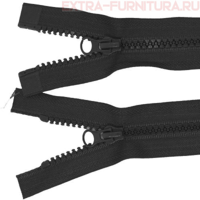 Молния Трактор Т5 2 замка 50см, цв. 322 черный, LOGO