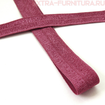 Резинка окантовочная 15мм цв.S256 розовый рубин, блестящая уп. 50м