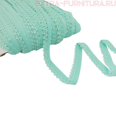 Резинка ажурная 12мм, арт.TBY-201 цв.мятный (уп.100м)